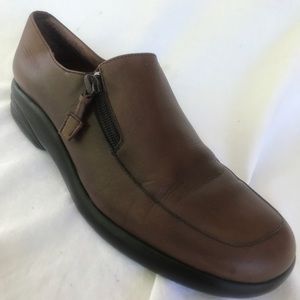 Sandlerof Boston 7.5M Brown Leather Loafer ZIP EUC